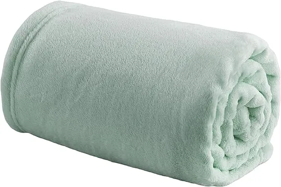 Bedsure Sage Green Fleece Blanket Twin Blanket Jadeite - 300GSM Soft Lightweight Plush Cozy Blankets for Bed, Sofa, Couch, Travel, Camping