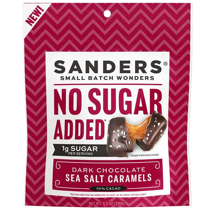 Sanders Dark Chocolate, Sea Salt Caramels - 5.5 oz