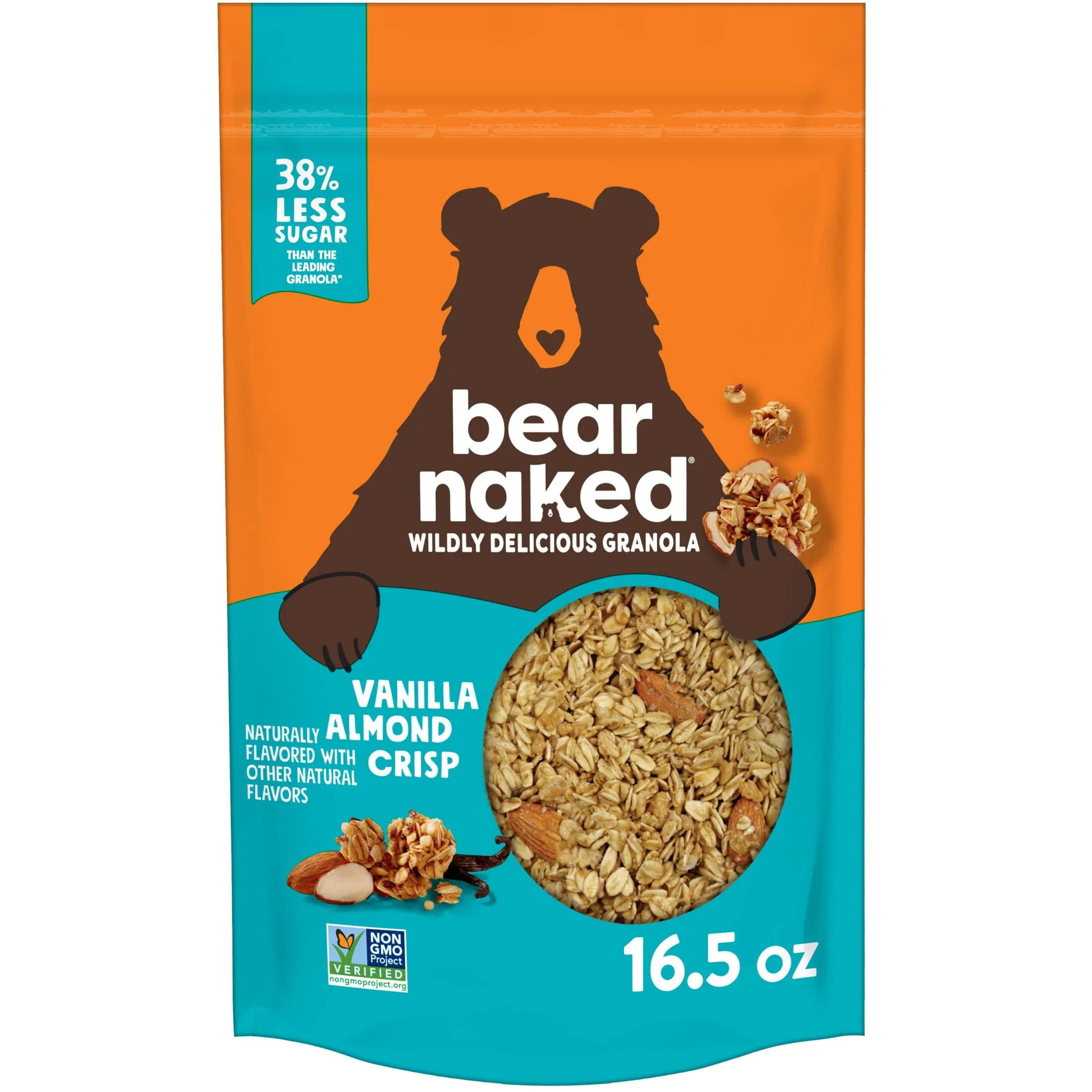 Bear Naked Granola Cereal, Vegan, Breakfast Snacks, V'Nilla Almond (6 Bags)