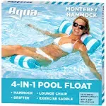 Aqua Deluxe Monterey Hammock 4 in 1 Multi Purpose Inflatable Pool Float (Used)