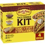 Old El Paso Stand 'N Stuff Hard and Soft Taco Dinner Kit, 9.4 oz