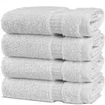 Chakir Turkish Linens | Hotel & Spa Quality 100% Cotton Premium Turkish Towels | Soft & Absorbent (4 Piece Washcloths, White)