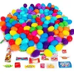 Candy Filled Plastic Easter Eggs for Easter Egg Hunt - Prefilled Eggs Stuffed with Candy - Basket Stuffers Easter Eggs with Candy for Egg Hunt 12