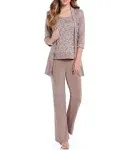 R & M Richards 2-Piece Lace Pant Set, Womens, 8, Mocha