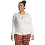 Lands' End Women's Fine Gauge Cotton Cardigan Sweater