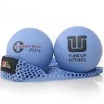 Tune Up Fitness – Therapy Ball PLUS Pair in Tote | Lacrosse Ball Upgrade - Massage Therapy Balls for Myofascial Release | Neck, Lower Back Pain, Sciatica, Shoulder Tension Relief, Physical Therapy