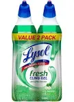 Lysol Clean & Fresh Toilet Bowl Cleaner Cling Gel, Country Scent, 24 oz, 2/Pack