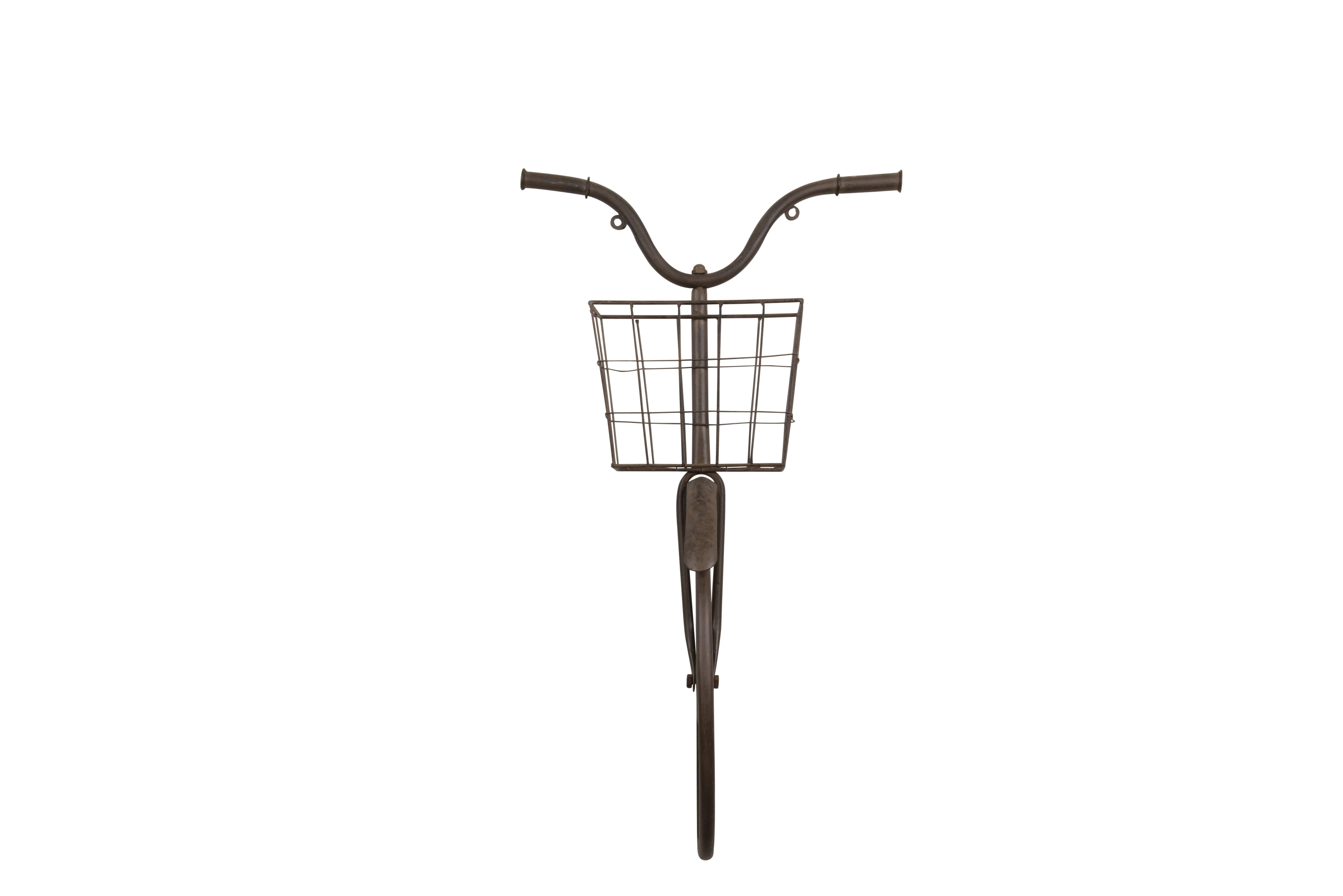 Iron Bike Wall Decor with Basket