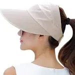 Hat with face cover (UPF 50+) - Beige