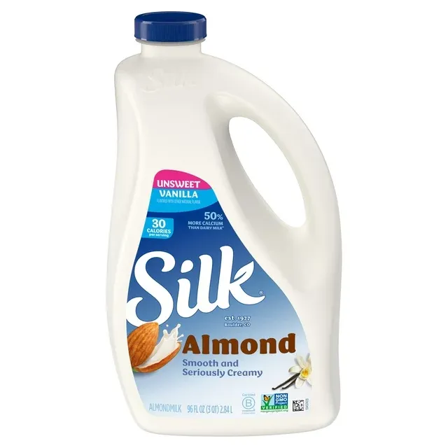 Silk Unsweetened Almond Milk, Vanilla - 6 cartons, 32 fl oz each