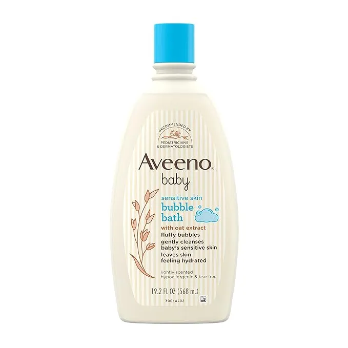 Aveeno Baby Bubble Bath, with Oat Extract, Sensitive Skin 19.2 fl oz