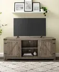 Barn Door TV Stand with Side Doors for TVs Up to 65 in., 16 in. x 52 in. x 24 in.