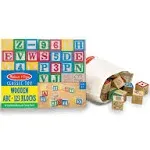 Melissa Doug Wooden ABC/123 Blocks