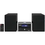 Jensen Jbs-210 3-Piece Modern Compact Bluetooth Stereo Shelf System, CD Player, Digital AM/FM Stereo with Speakers, Aux-in, & Remote Control Included