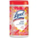 Lysol® Disinfectant Wipes, Multi-Surface Antibacterial Wipes, Mango & Hibiscus Scent, 80 Count