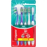 Colgate 360 Whole Mouth Clean Toothbrush, Adult Soft Toothbrushes, 5 Pack