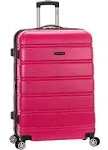 Rockland 28 in. Expandable ABS Dual Wheel Spinner Luggage - Magenta