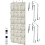 Gorilla Grip Over the Door Shoe Organizer 24 Large Breathable Mesh Pockets