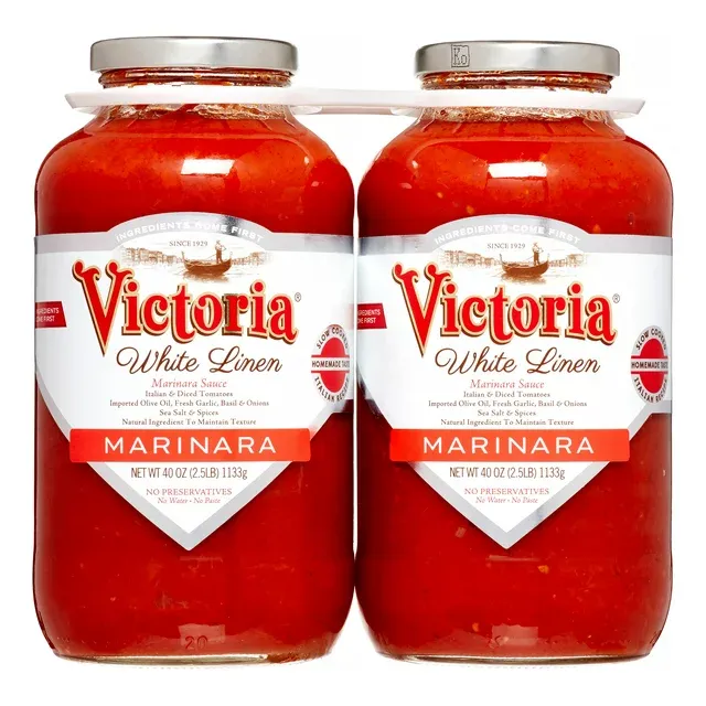 Victoria White Linen Marinara Sauce, 40 Oz, 2 Ct