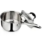 AVACRAFT Top Rated Tri-Ply Stainless Steel Saucepan with Glass Straine