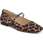 Franco Sarto Women's Tinsley Mary Jane Flats | Leopard Print | Size 7.5 | Fabric