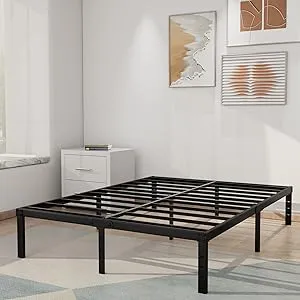 Homdock Full Size Bed Frame 14 inch Metal Platform Bed Frame/Sturdy Strong Steel Structure 3500 lbs Heavy Duty/Noise Free/None Slip Mattress