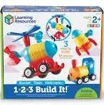 Learning Resources 1-2-3 Build It! Rocket-Train-Helicopter toy