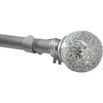 Home Details Palermo 28-48" Adjustable Curtain Rod - Silver