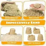 Play Sand Construction Set, Beach Building Castle Kit w/ 2.2lbs Magnetic Sand...