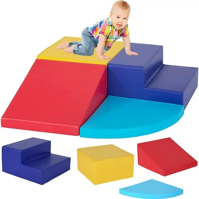 Foam Climbing Blocks Indoor Climb &amp; Crawl Set Soft Climbing Blocks for Toddlers