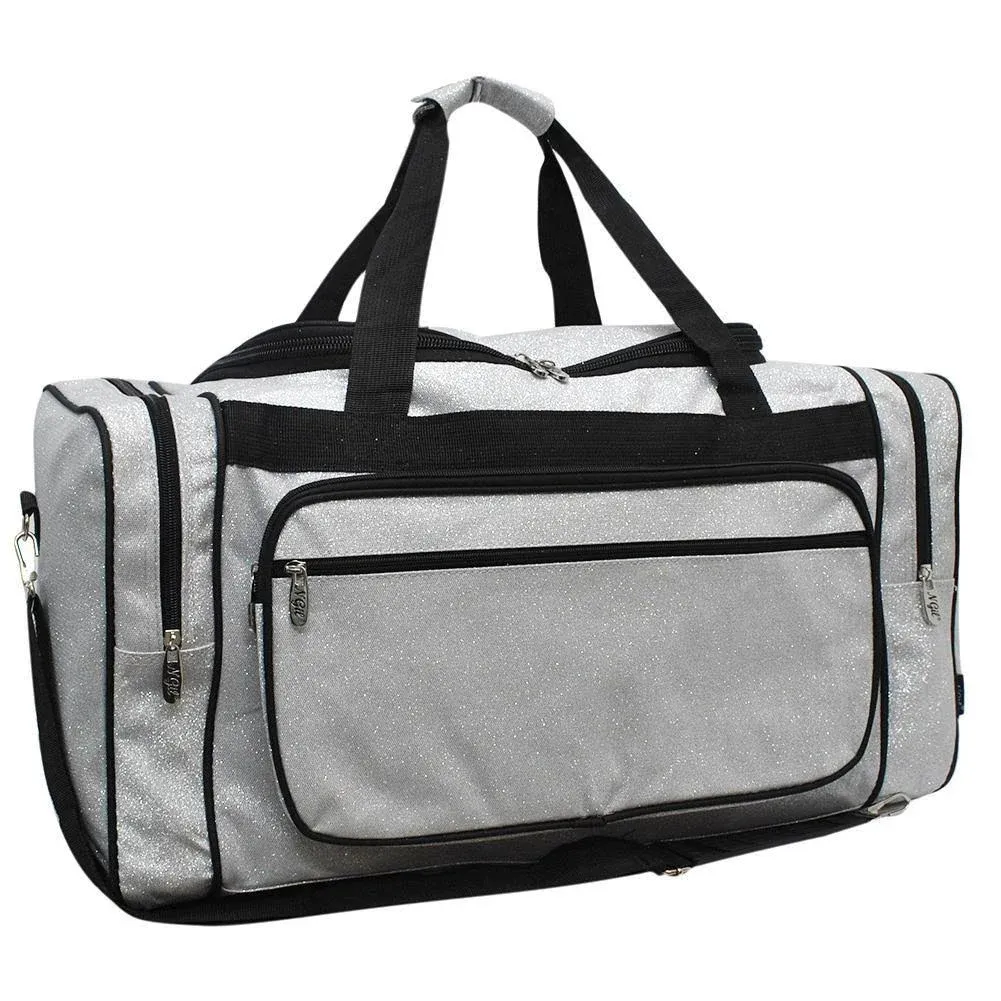 NGIL Canvas 23" inch Duffle Bag (Silver Glitter SLV)