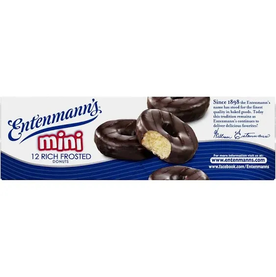 Entenmann's Mini Donuts Rich Frosted - 12 Ct