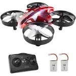 ATOYX Mini Drone for Kids and Beginners RC Nano Helicopter Quadcopter Drone Toy, Altitude Hold, Headless Mode Safe and Stable Flight, 3D Flips, 2 Batteries, Great Gift Toy for Boys and Girls (Red)