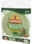 Mission Wraps, Garden Spinach Herb - 6 wraps, 15 oz