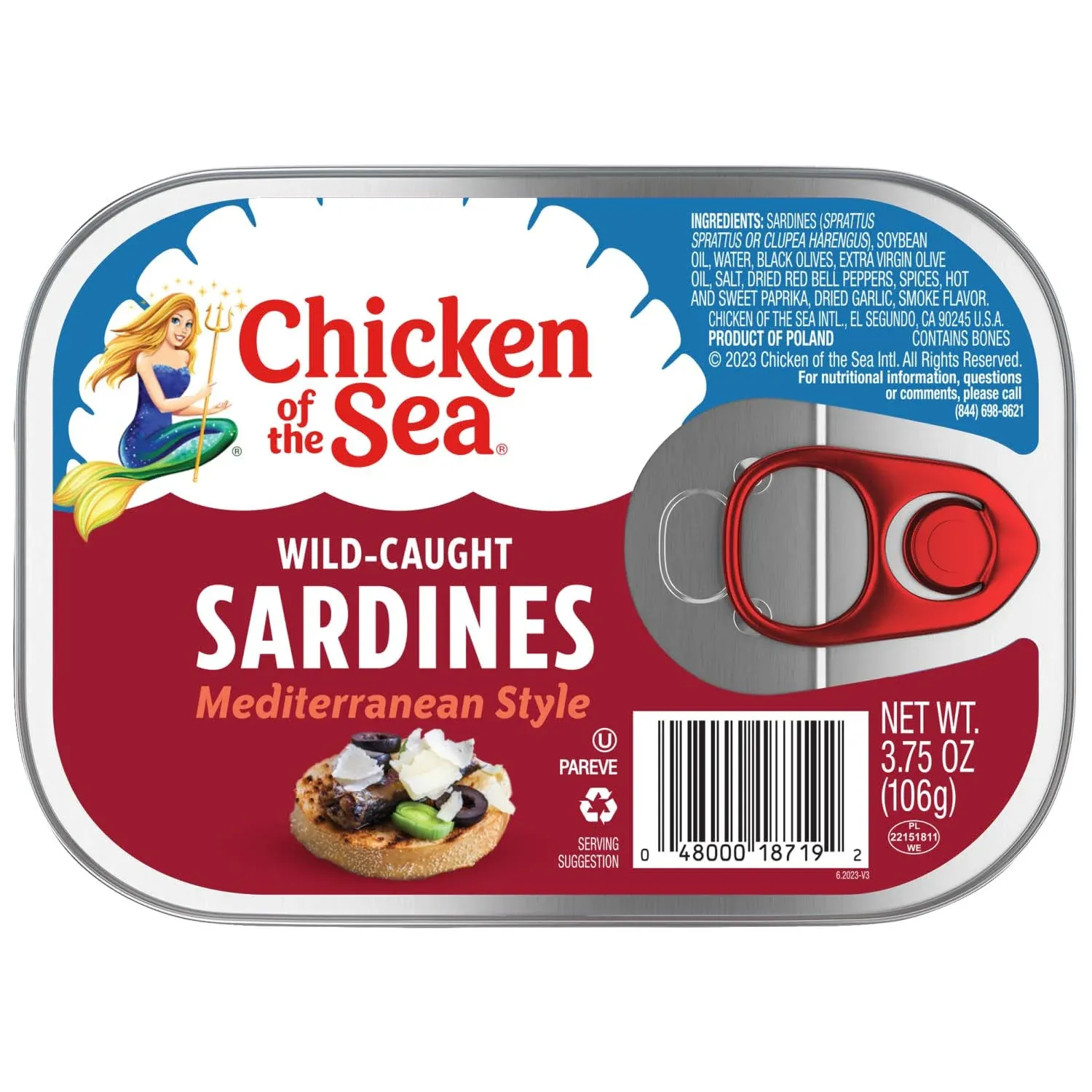 Chicken of The Sea Mediterranean Style Cans (Pack of 18)