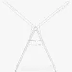 Brabantia HangOn Laundry Drying Rack (25m / Fresh White) Compact, Foldaway, Adjustable Indoor Stainless Steel Clothes Horse