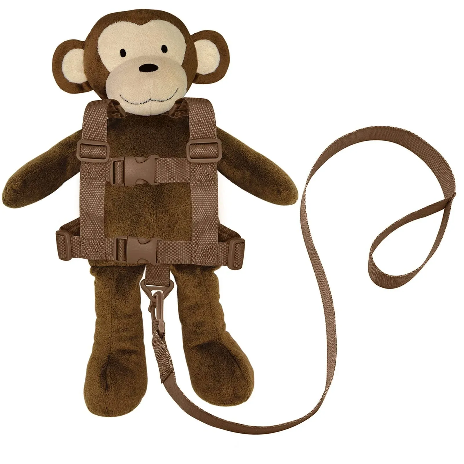 Travel Bug Child Safety Harness NWT Brown Monkey Plush Toddler 2-in-1 Pocket