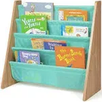 Humble Crew Bailey Kids Bookshelf 4 Tier Book Organizer, Green