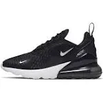 NIKE Big Kids' Air Max 270 Casual Shoes, Black, 3.5