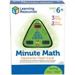 Learning Resources Minute Math Electronic Flash Card, Homeschool, Early Algebra Skills, 3 Difficulty Levels, Ages 6+