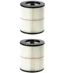 2 PK Genuine Craftsman 551006114 Shop VAC Red Stripe Cartridge Filter