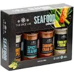 The Spice Lab Seafood Seasoning Set - Smoky Maple, Shrimp Boil, Spicy Seafood and Lemon Pepper - Gift Kit - All Around Cooking & Air Fryers - Gift for Men or Gift for Dad – Made in the USA