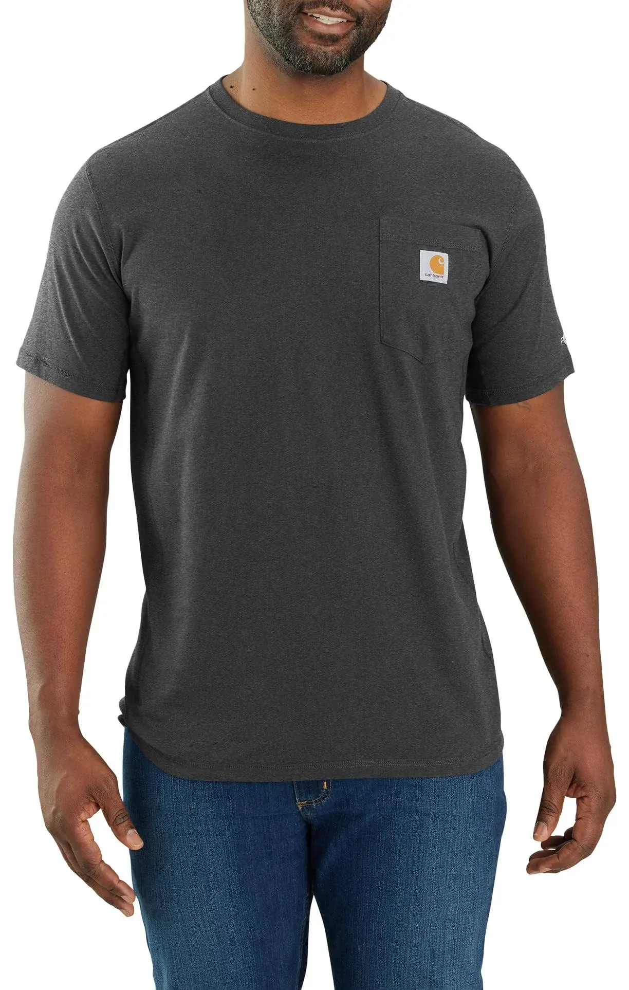 Carhartt Force Relaxed Fit Midweight Short-Sleeve Pocket T-Shirt - Men's Carbon Heather XL