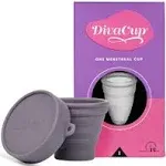 Diva Cup & Shaker Medical Grade Silicone Cup for Period Care Reusable Menstrual Cup with Shaker for On The Go Cleans