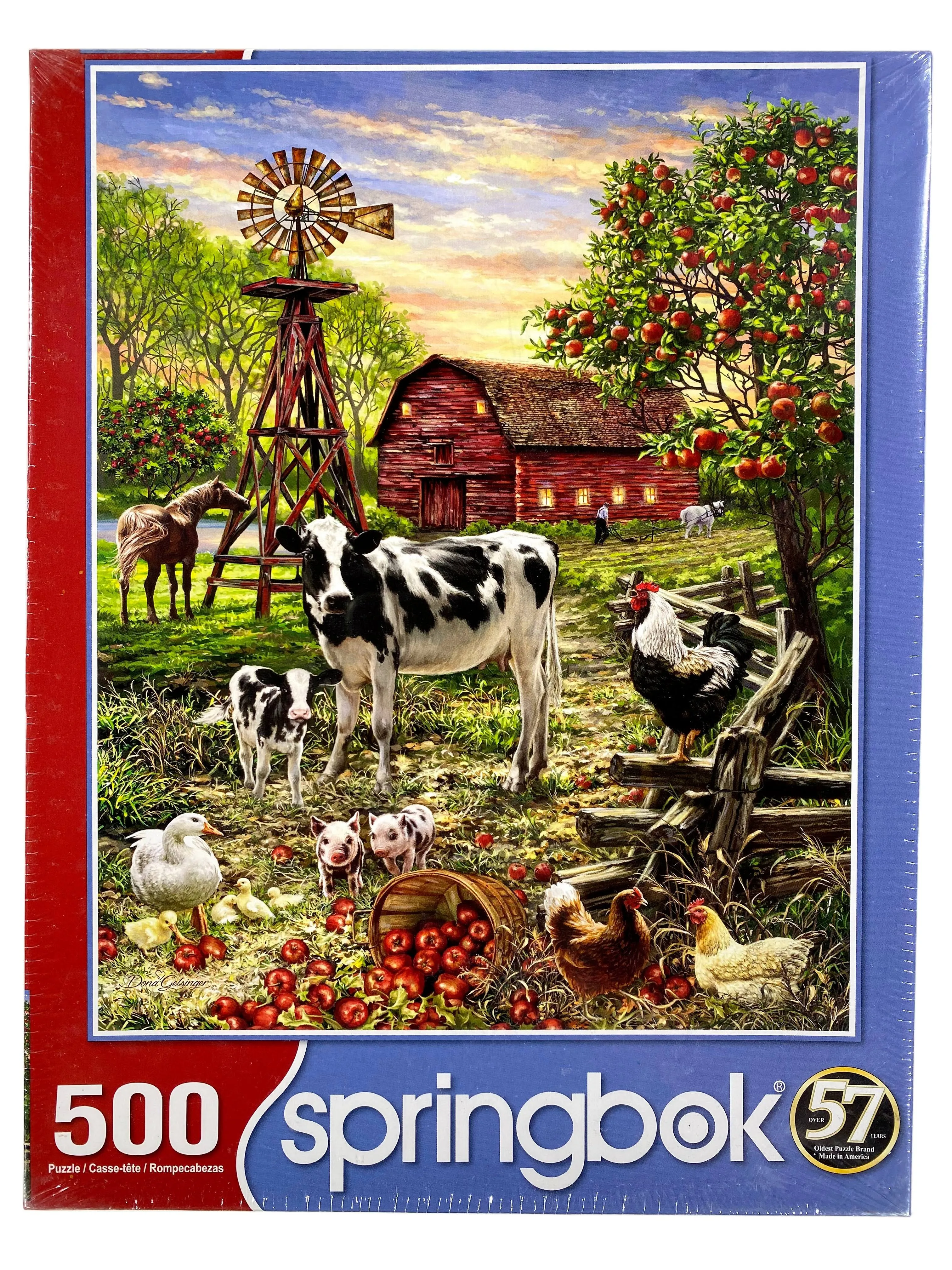 Springbok 500 Piece Jigsaw Puzzle Barnyard Animals