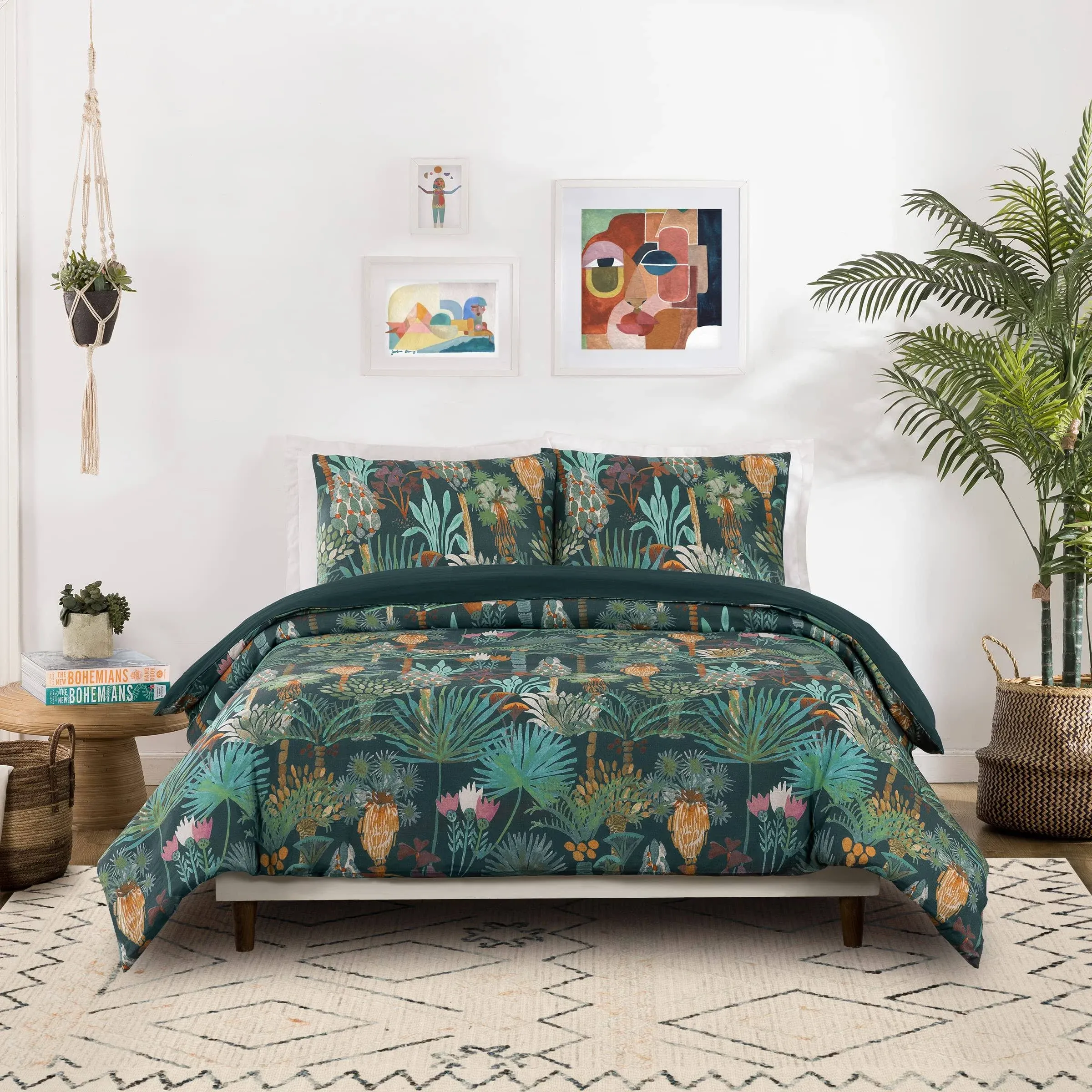 Justina Blakeney Phoenix 3-Piece Duvet Cover Set, Queen, Cotton