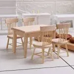 Z mayabbo Wooden Dollhouse Furniture of Table & Chair