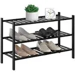 RONGJIA 2-Tier Natural Bamboo Shoe Rack