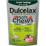 Dulcolax Soft Chews Saline Laxative Mixed Berry (60ct) Gentle Constipation Relief, Magnesium Hydroxide 1200mg