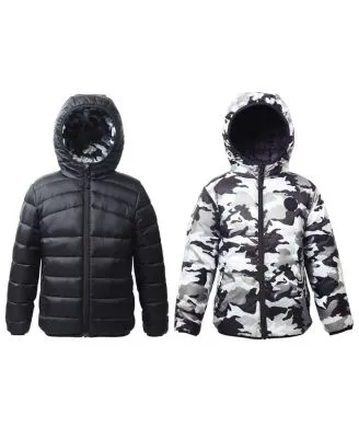 Little and Big Boys' Reversible Lightweight Puffer Jacket